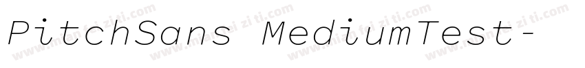 PitchSans MediumTest字体转换